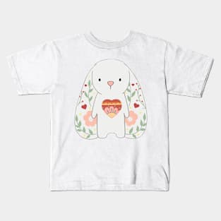 Flower Bunny Kids T-Shirt